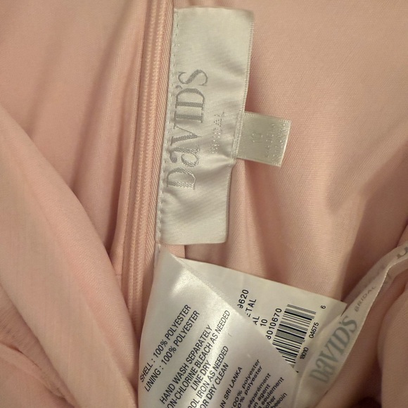 David's Bridal Pink High Low Kids Dress - Picture 3 of 9